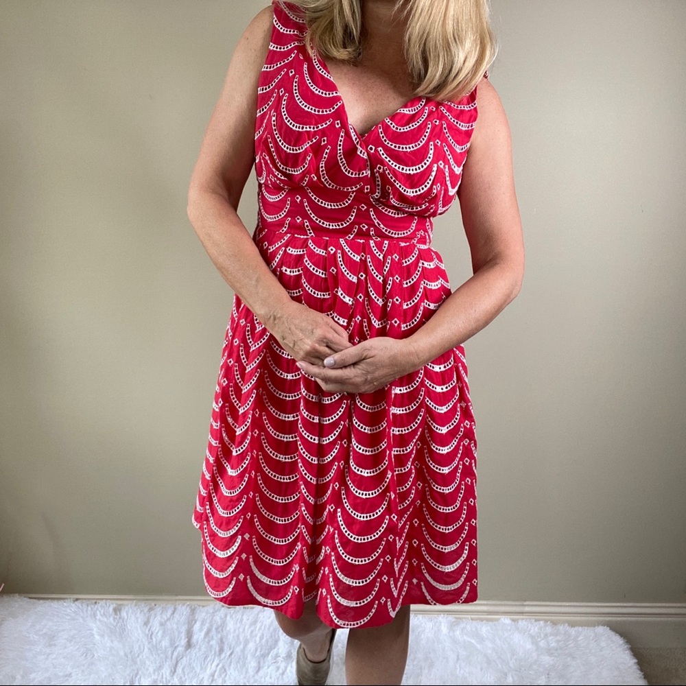 Flying Tomato Sleeveless Fit & Flare Red D…